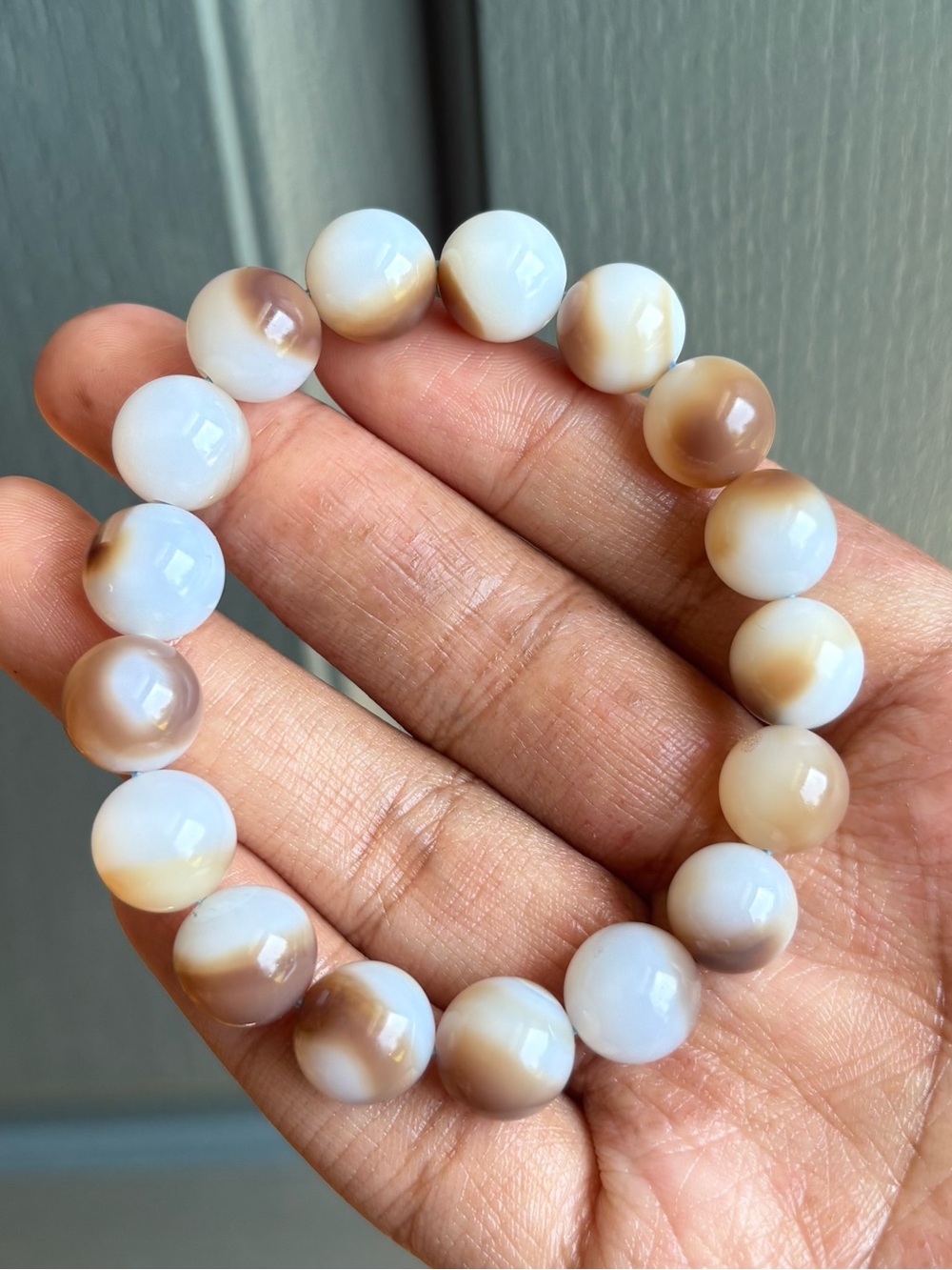 Montana Agate Crystal Bracelet 12mm